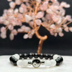 Black Obsidian / Selenite Bracelet
